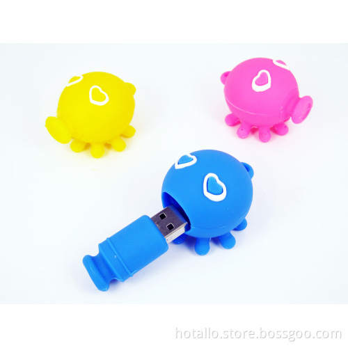 PVC Squid Customized USB Flash Memory Pen Driver